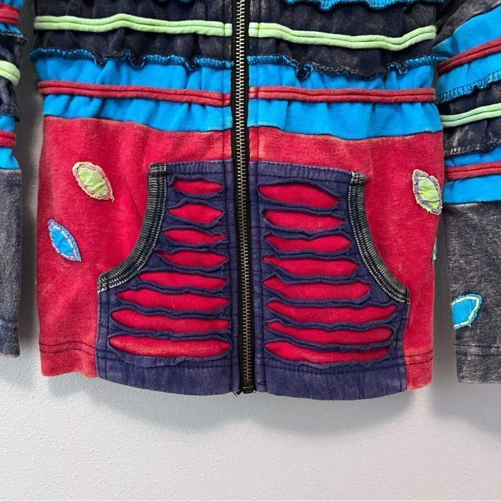 Rising International Long Sleeve Zip Up Hoodie Size L 10/12
